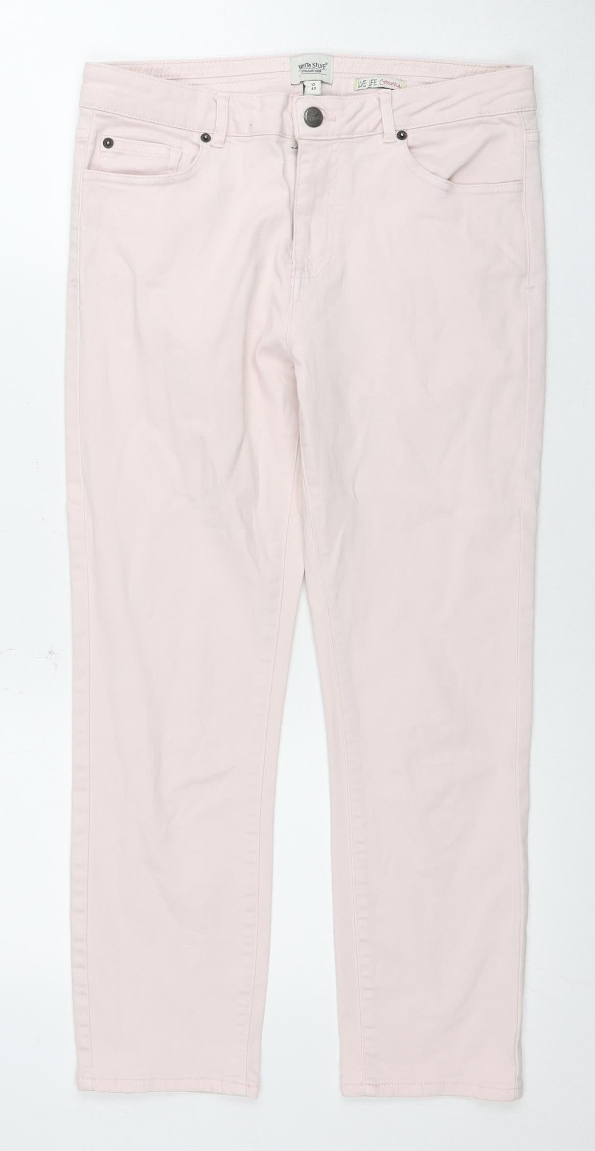 White Stuff Women’s Pink Cropped Jeans Size 12