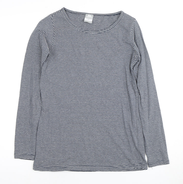 Trespass Women's Blue Striped XS Long Sleeve T-Shirt