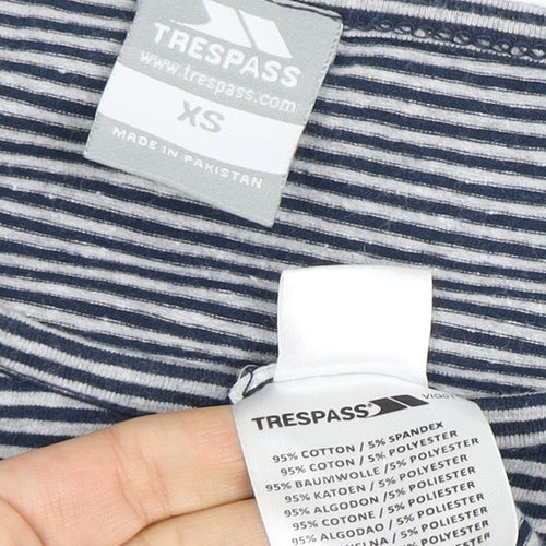 Trespass Women's Blue Striped XS Long Sleeve T-Shirt