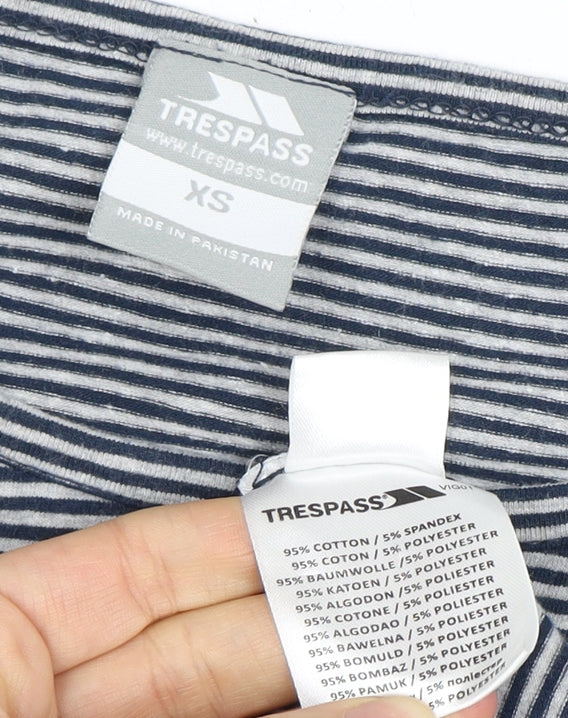 Trespass Women's Blue Striped XS Long Sleeve T-Shirt