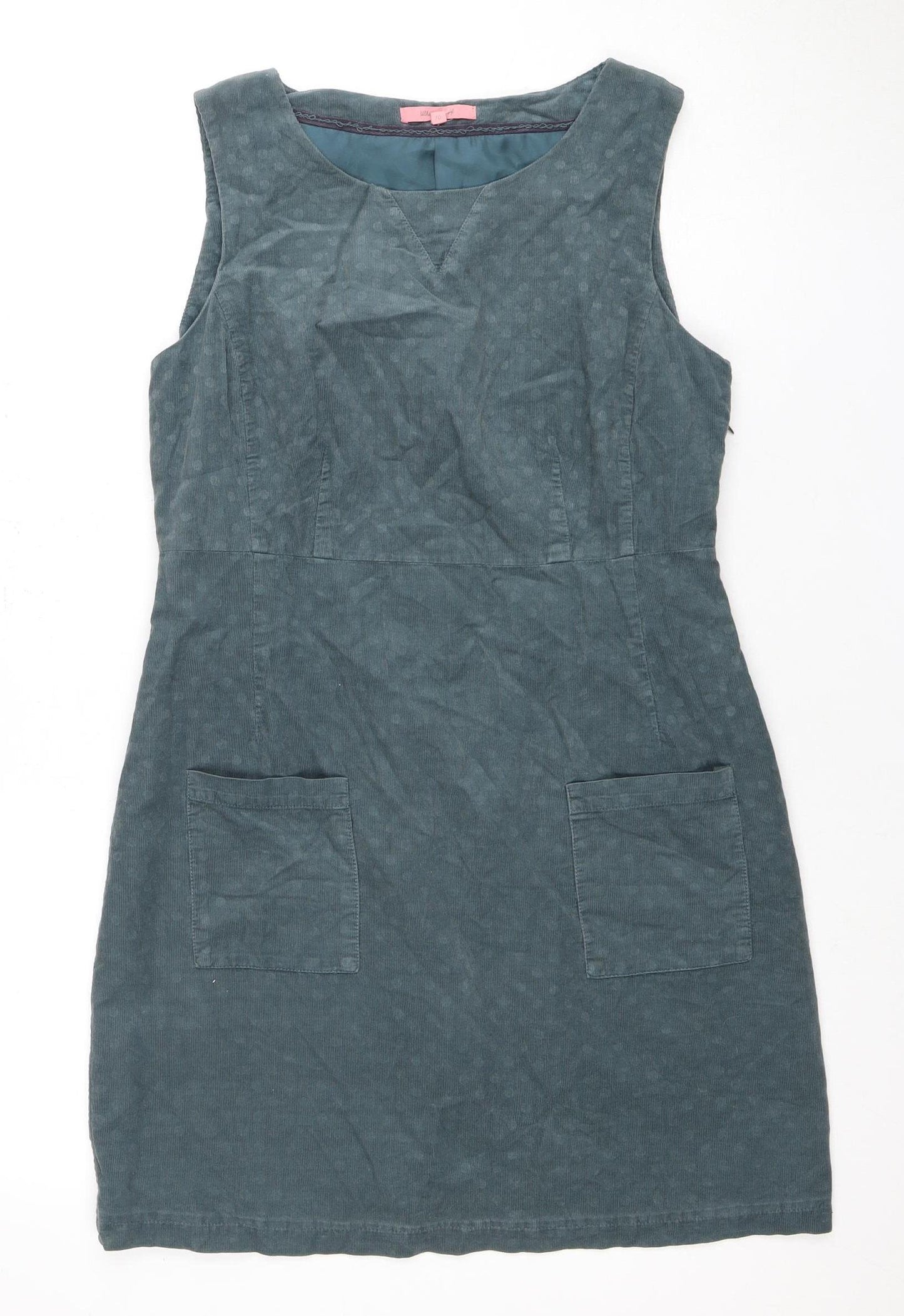 White Stuff Women's Green Shift Dress Size 10