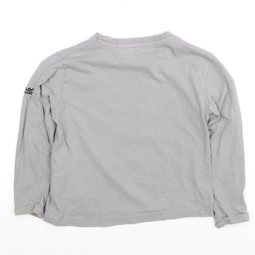 Regatta Boys Grey Animal Graphic Print Long Sleeve T-Shirt