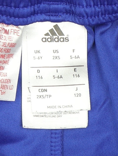 Adidas Boys Blue Football Shorts 5-6 Years