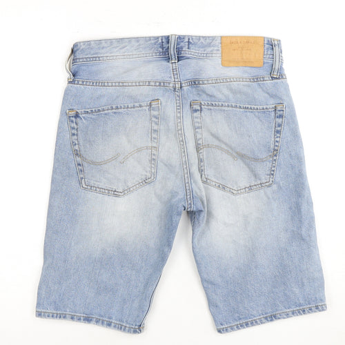 Jack & Jones Men's Light Blue Denim Shorts S, Casual Fit