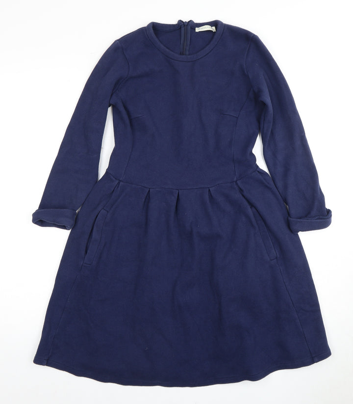 Whistles Women's Blue A-Line Long Sleeve Dress