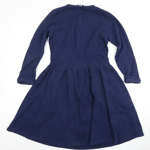 Whistles Women's Blue A-Line Long Sleeve Dress