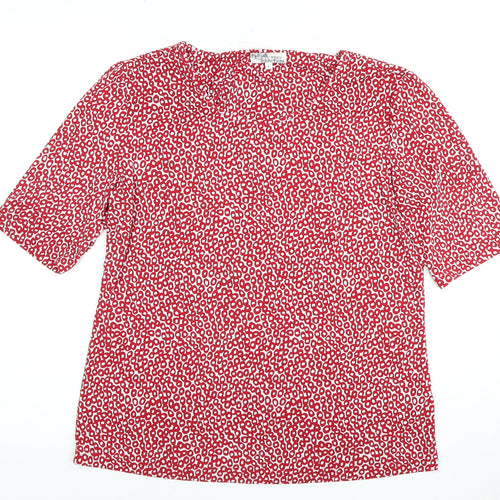 Faustino Red Geometric Women's T-Shirt L