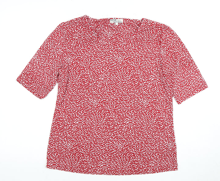 Faustino Red Geometric Women's T-Shirt L