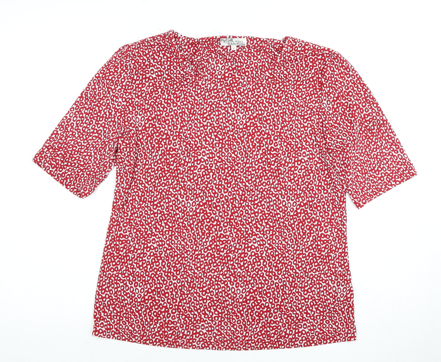 Faustino Red Geometric Women's T-Shirt L