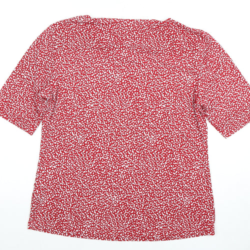 Faustino Red Geometric Women's T-Shirt L