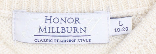 Honor Millburn Women's Ivory Henley Jumper L Casual