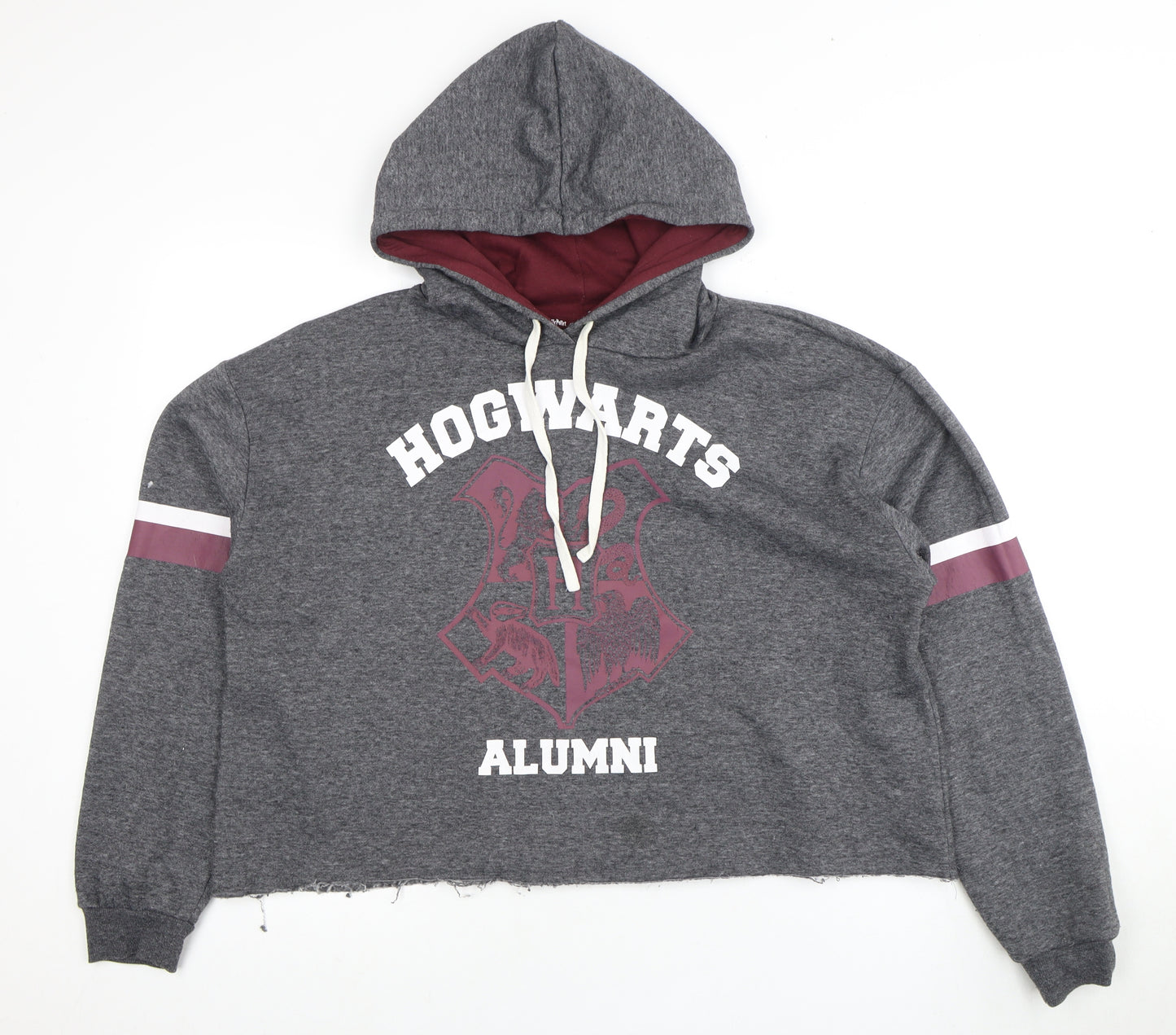 Harry Potter Women's Grey Hoodie, Size 18, Hogwarts Design