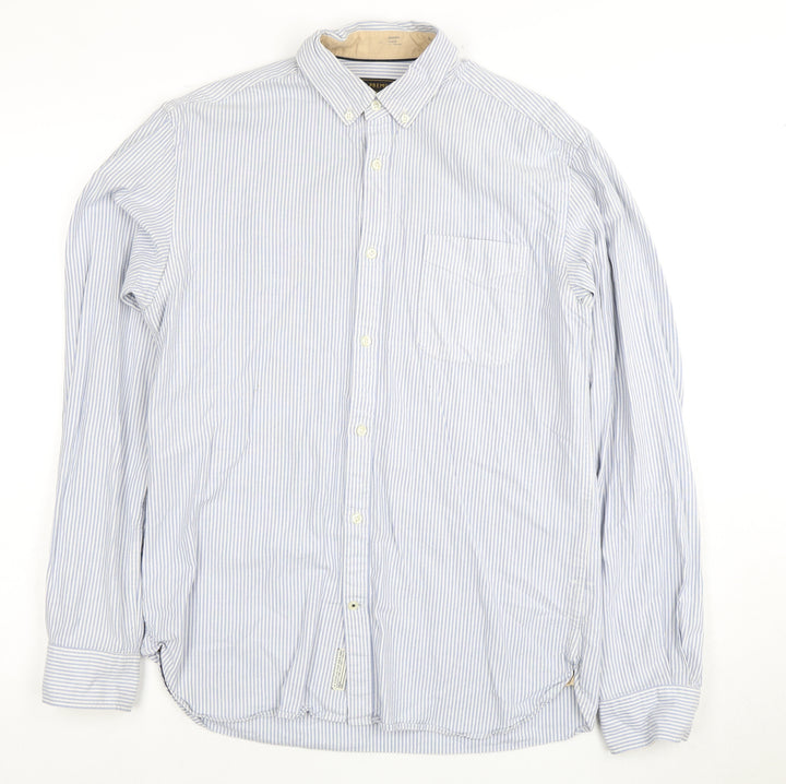 Jack & Jones Men's Blue Striped Medium Dress Shirt