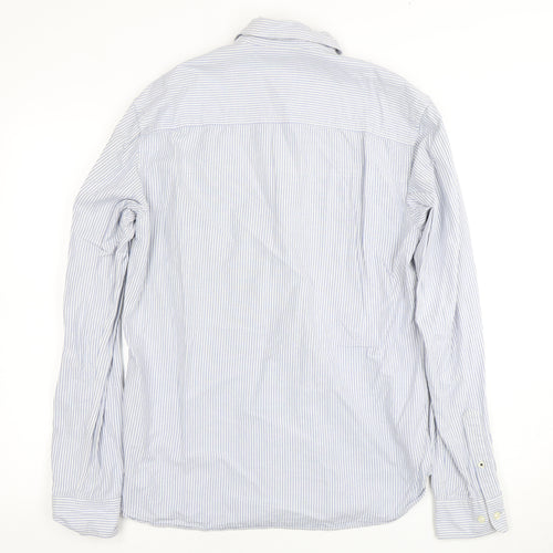 Jack & Jones Men's Blue Striped Medium Dress Shirt