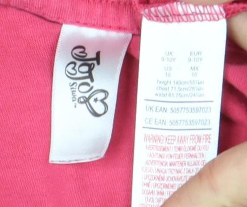 JoJo Siwa Girls Pink Graphic Print Long Sleeve T-Shirt