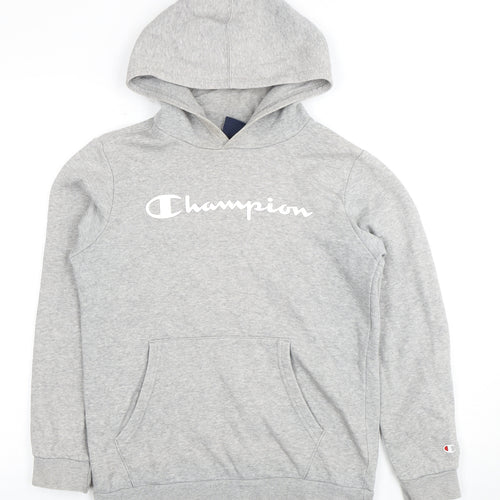 Champion Boys Grey XL Logo Pullover Hoodie