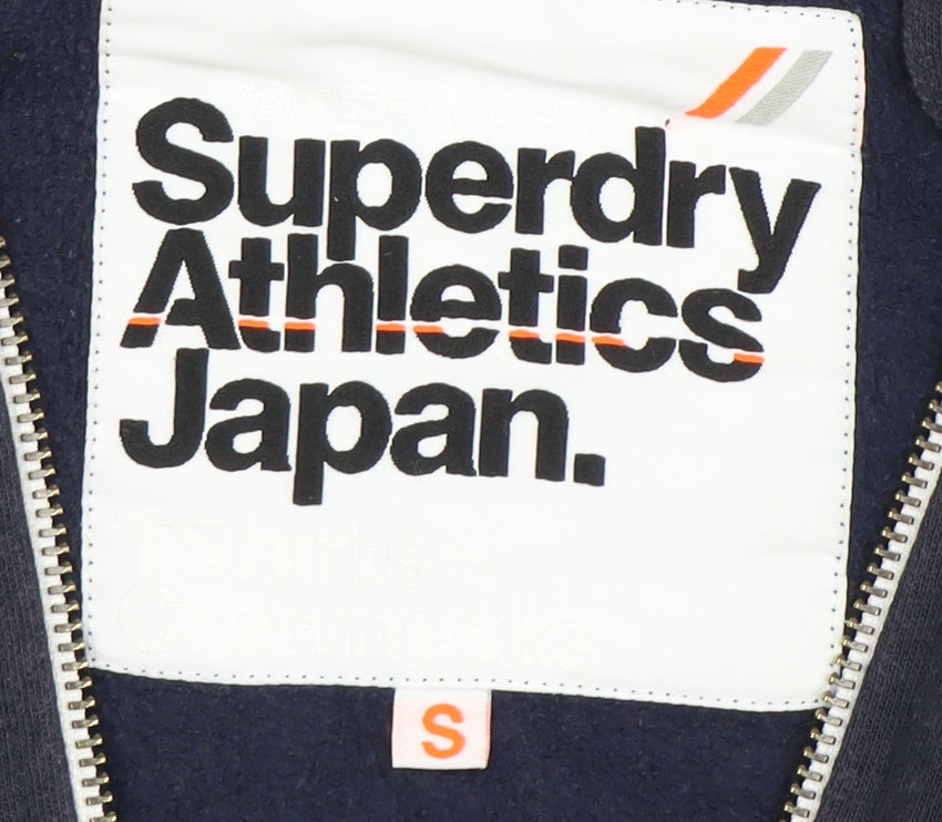 Superdry Men's Blue Full Zip Hoodie Size S