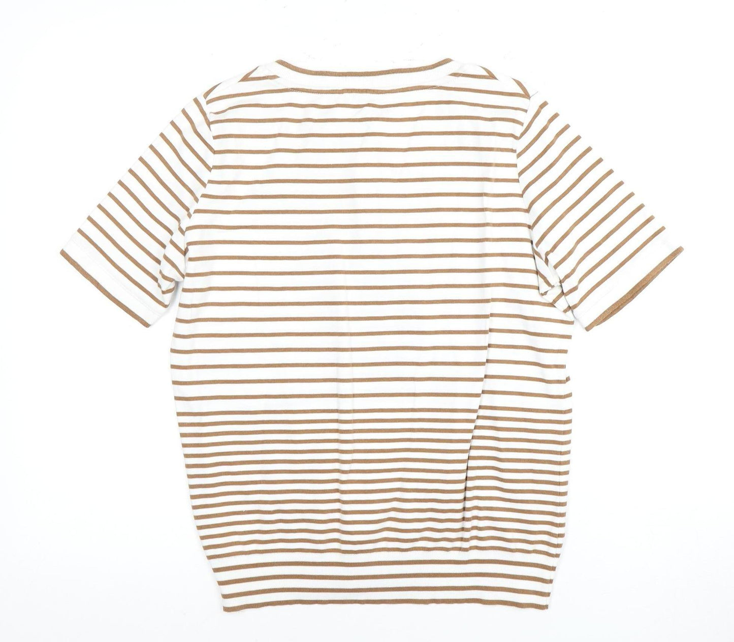 Viyella Women's Brown Striped L Henley T-Shirt