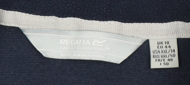 Regatta Women's Blue High Neck Fleece Sweatshirt 18