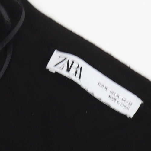 Zara Women's Black V-Neck Pullover Jumper Size 12