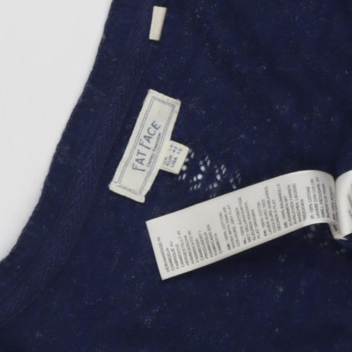 Fat Face Women's Blue Cardigan Size 14 Casual Knit