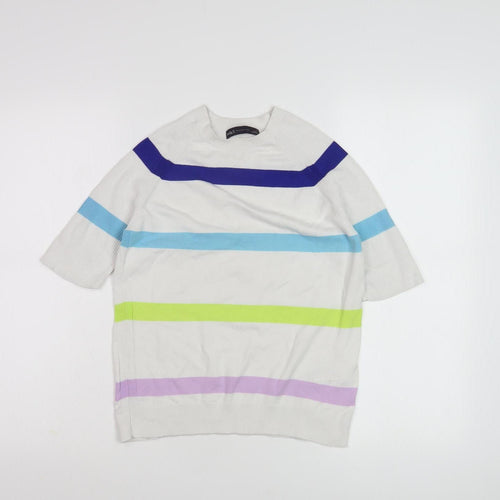 Marks and Spencer Women's Multicoloured Striped Pullover - S