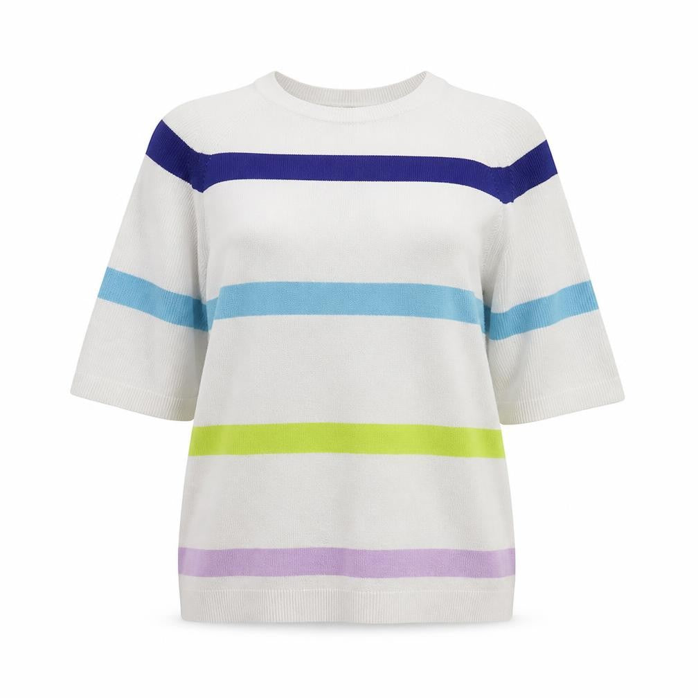 Front view of Marks & Spencer Women's Multicoloured Striped Pullover - S