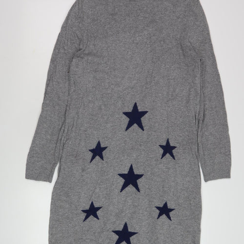 Clements Ribeiro Women's Grey Star Cardigan XL