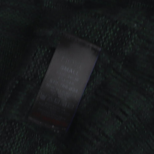 Women's Wool Knit Jumper Black Mock Neck S