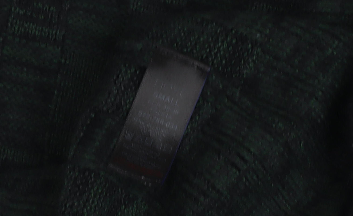 Women's Wool Knit Jumper Black Mock Neck S