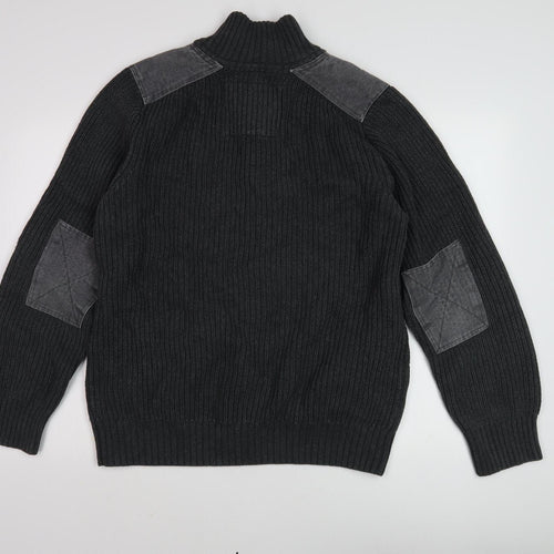 Fat Face Men's Black Knit Jacket Size L Casual