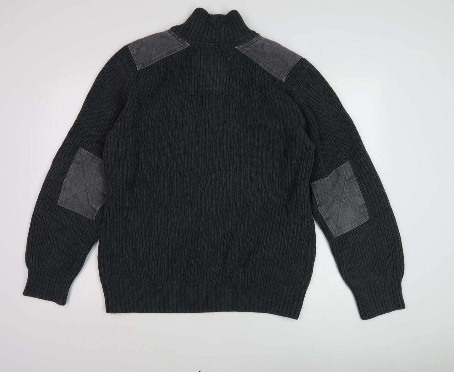 Fat Face Men's Black Knit Jacket Size L Casual