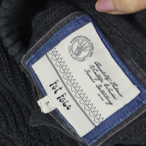Fat Face Men's Black Knit Jacket Size L Casual