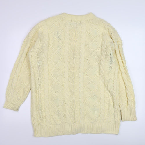 Avant Garde Women's Ivory Cable-Knit Cardigan - One Size