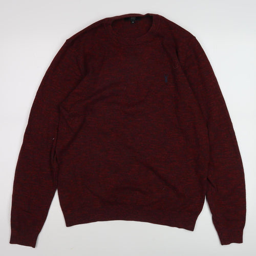 Next Men's Red Crew Neck Pullover Jumper - Medium