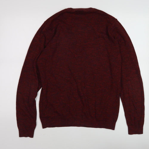 Next Men's Red Crew Neck Pullover Jumper - Medium