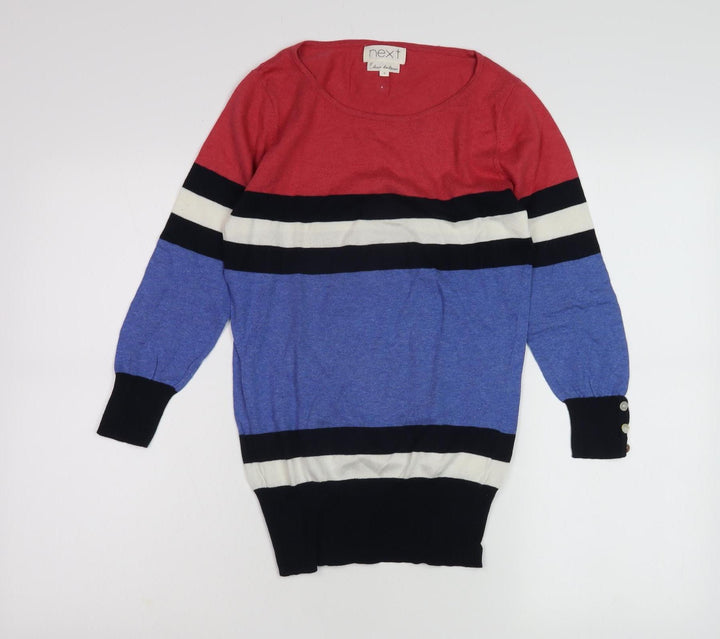 Next Women's Multicoloured Striped Pullover Jumper Size 8