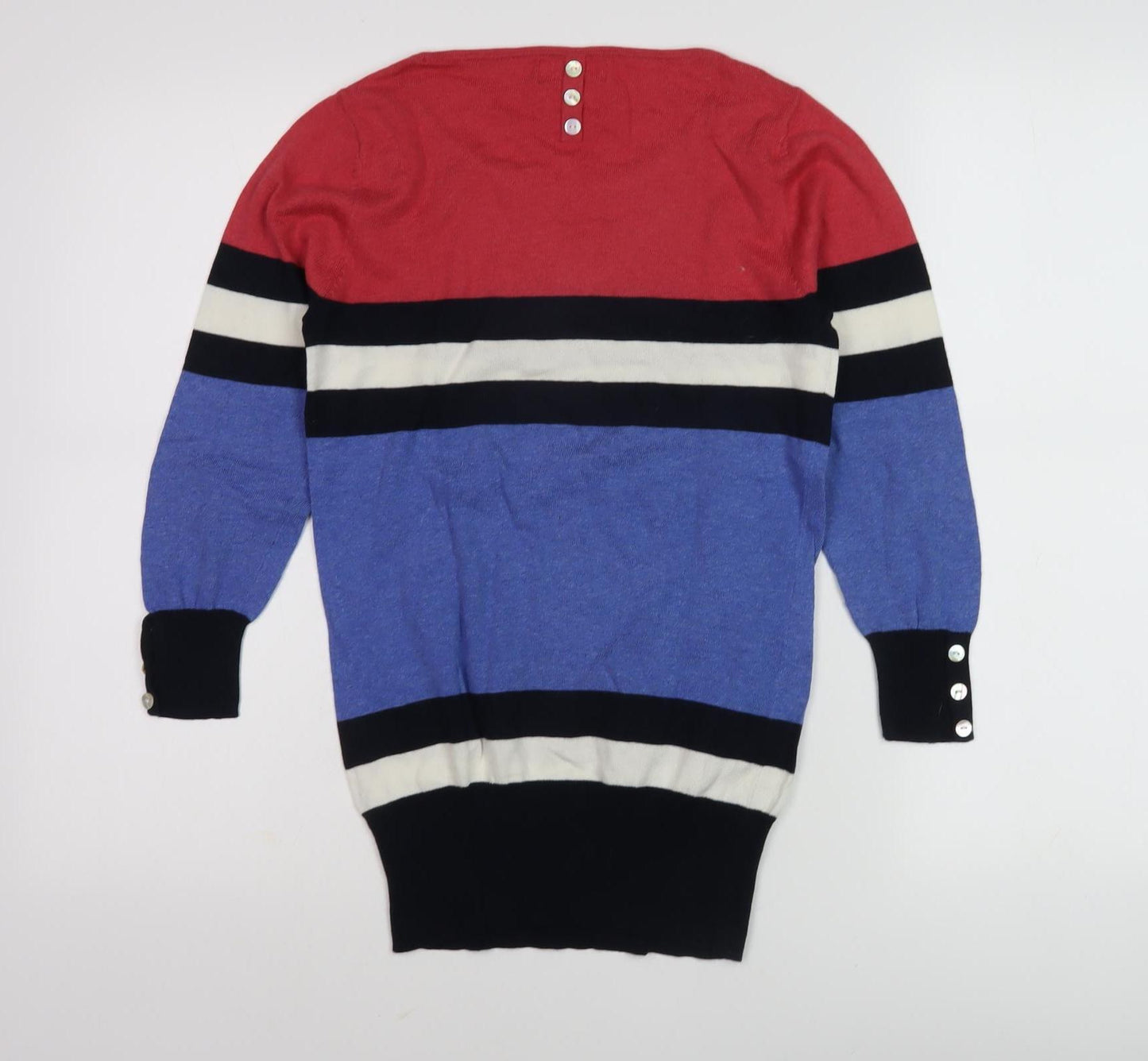 Next Women's Multicoloured Striped Pullover Jumper Size 8
