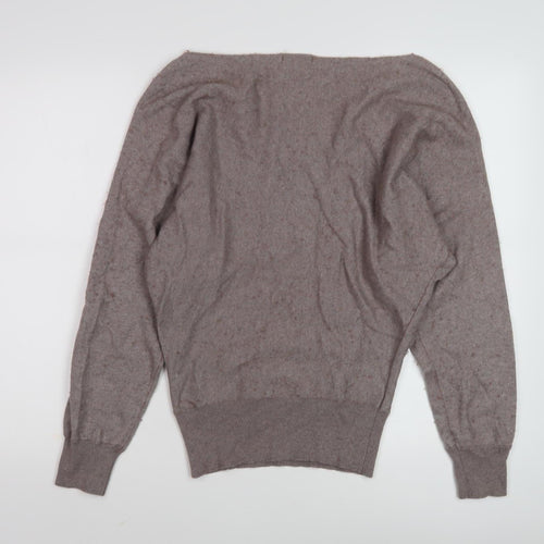 Somewhere Women's Brown Boat Neck Long Sleeve Jumper