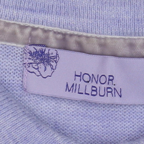 Honor Millburn Women's Purple Collared Pullover M