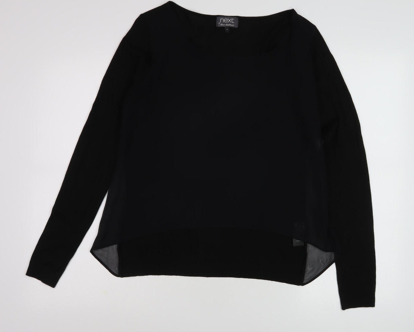 Next Women's Black Long Sleeve Top Size 10