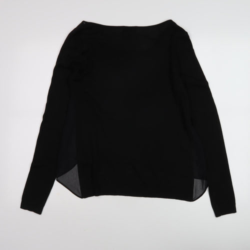 Next Women's Black Long Sleeve Top Size 10