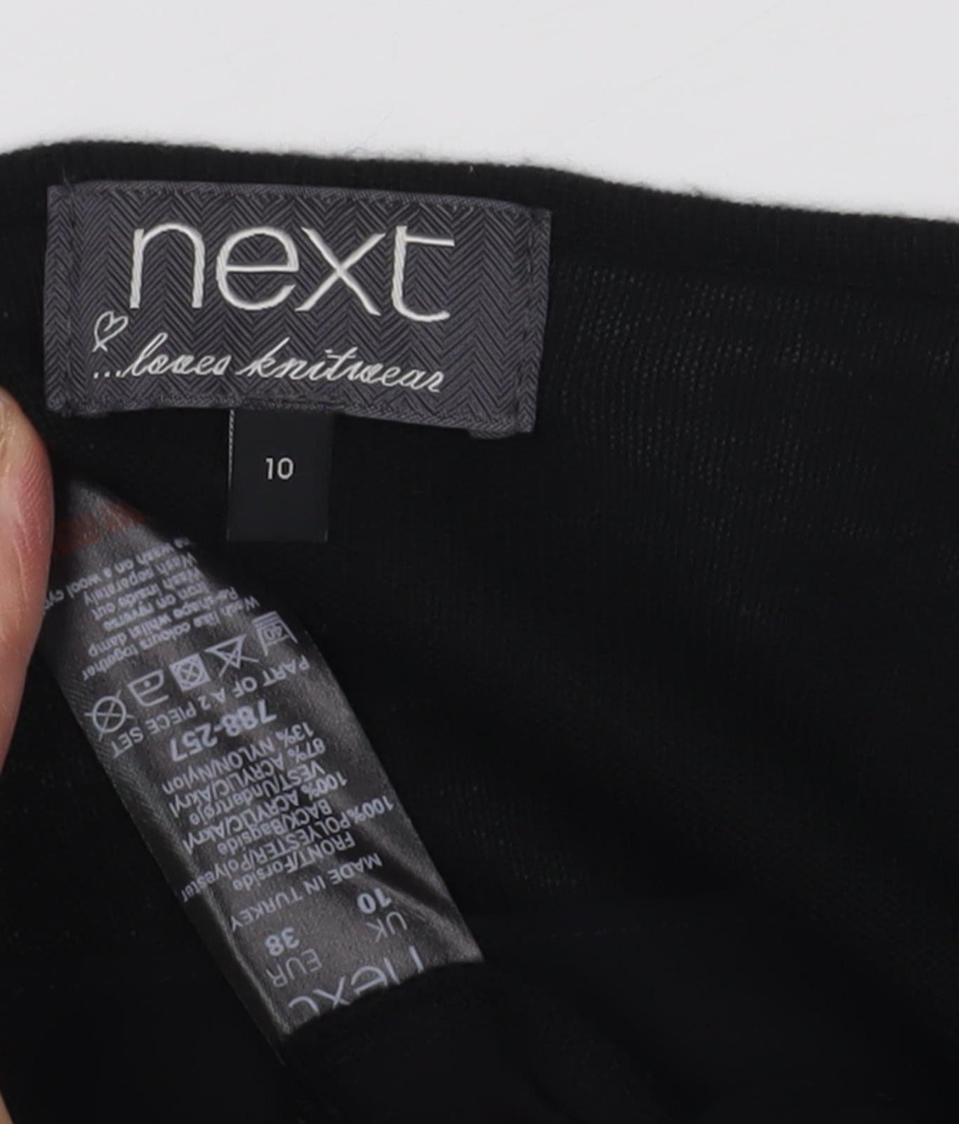 Next Women's Black Long Sleeve Top Size 10