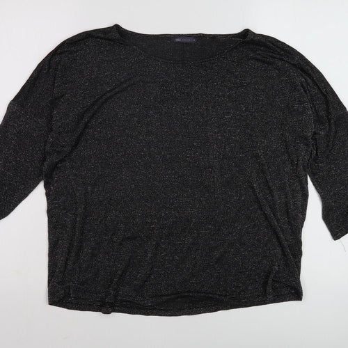 Marks and Spencer Women's Black 3/4 Sleeve Top Size 16