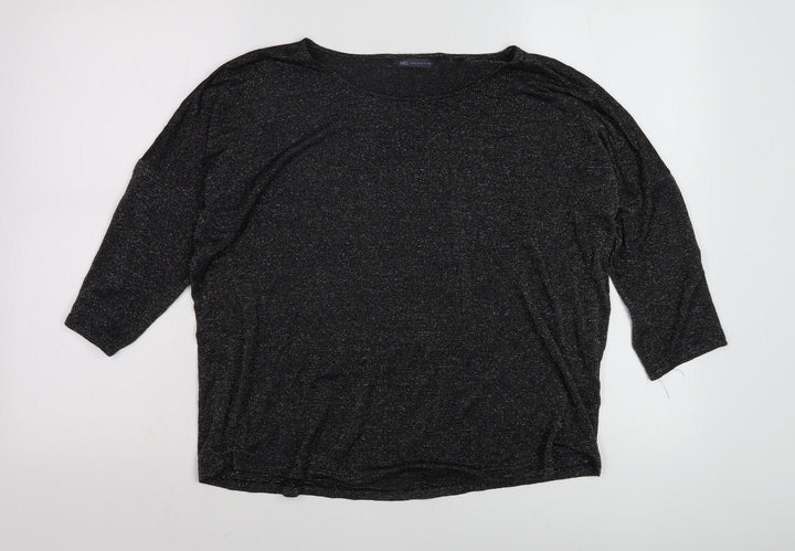 Marks and Spencer Women's Black 3/4 Sleeve Top Size 16