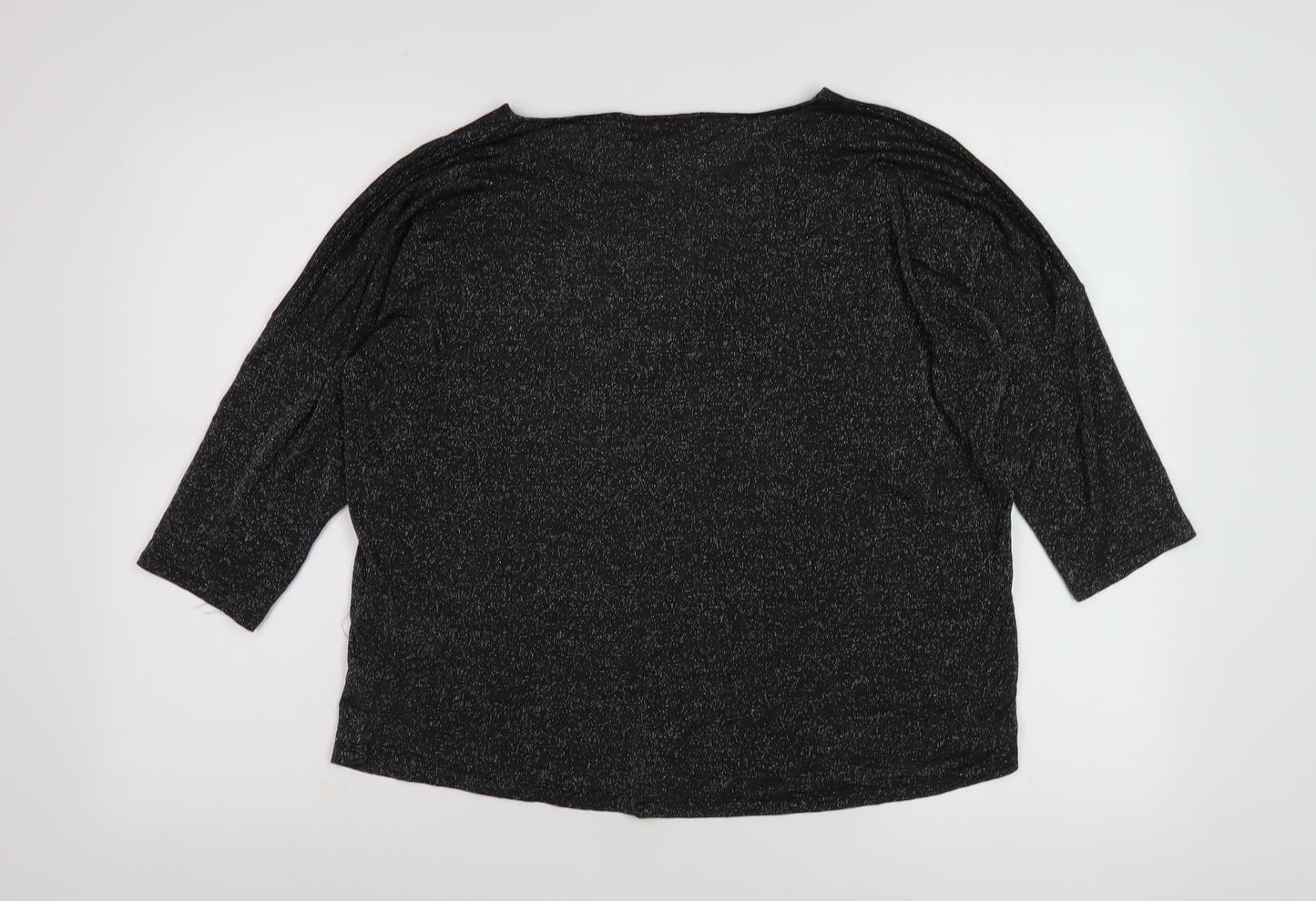 Marks and Spencer Women's Black 3/4 Sleeve Top Size 16