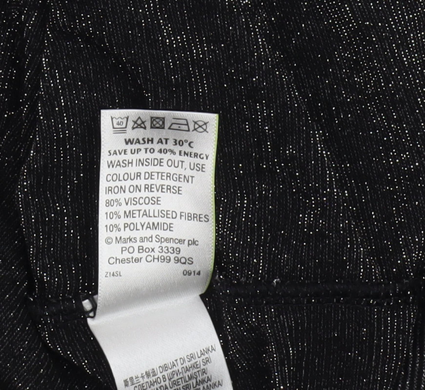 Marks and Spencer Women's Black 3/4 Sleeve Top Size 16