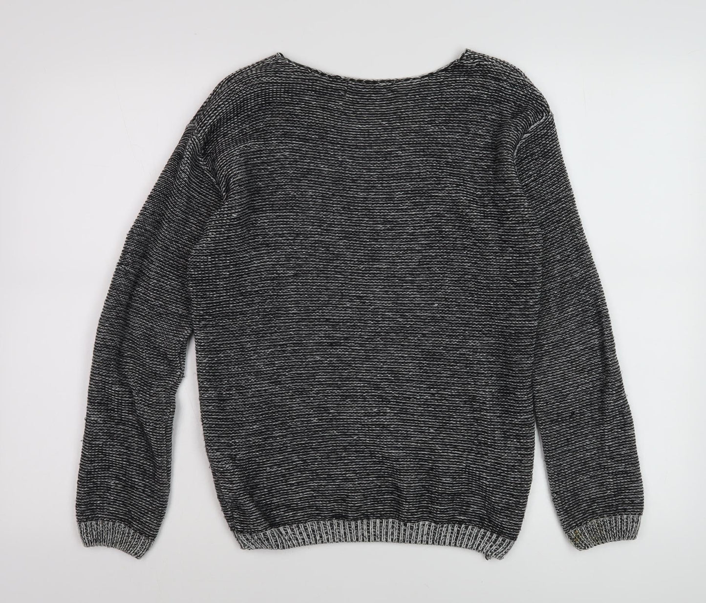 QED London Women's Grey Owl Knit Jumper S