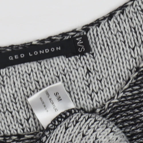 QED London Women's Grey Owl Knit Jumper S