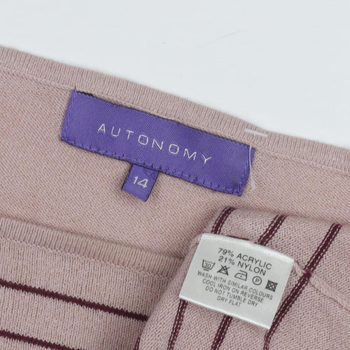 Autonomy Women's Multicoloured Pullover Jumper Size 14